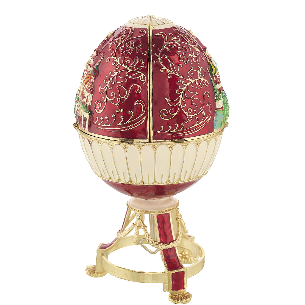 Пасхальное яйцо-шкатулка «Храм Василия Блаженного». Традиции Фаберже - интернет магазин Русь Велика я фото 3