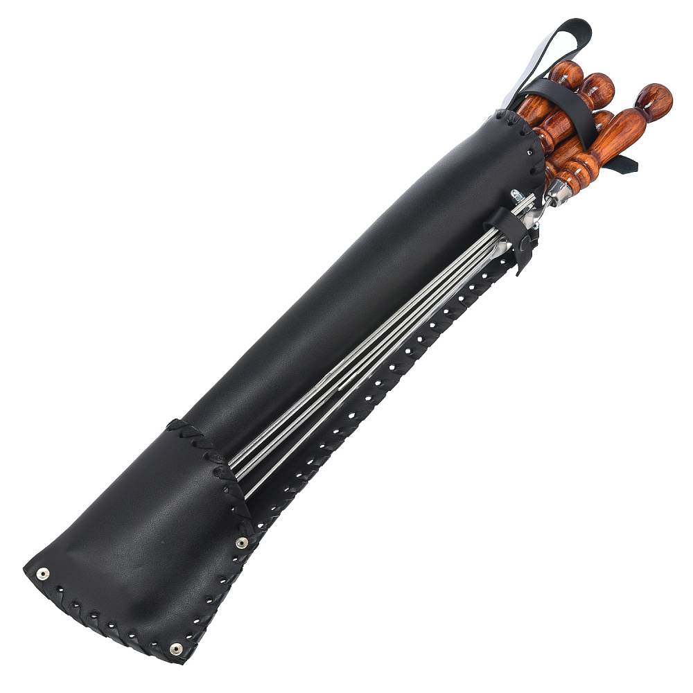 Шашлычный в кожаном футляре «Колчан» малый - интернет магазин Русь Велика я 