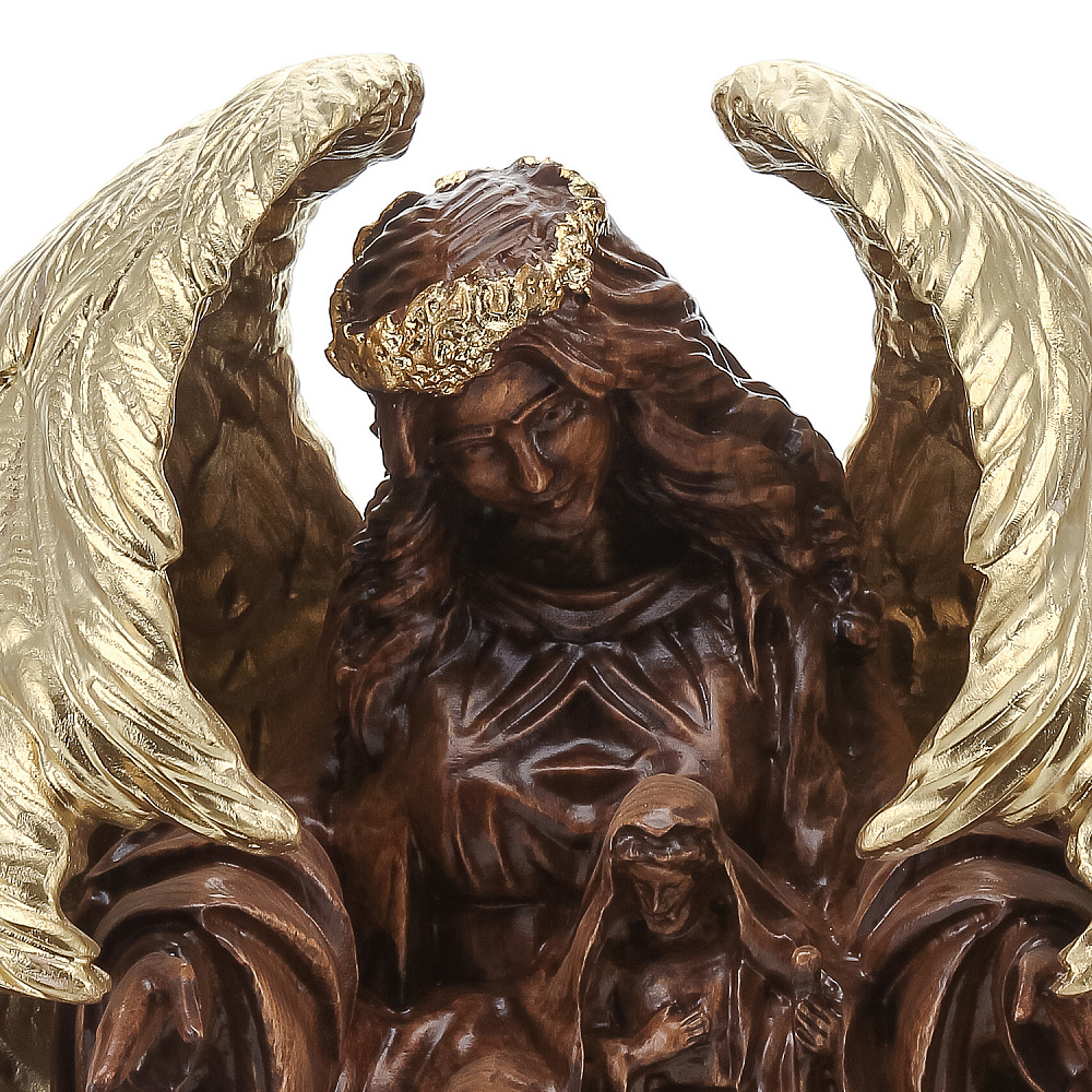 Деревянная резная скульптура «Ангел». Высота 31,5 см - интернет магазин Русь Велика я фото 4