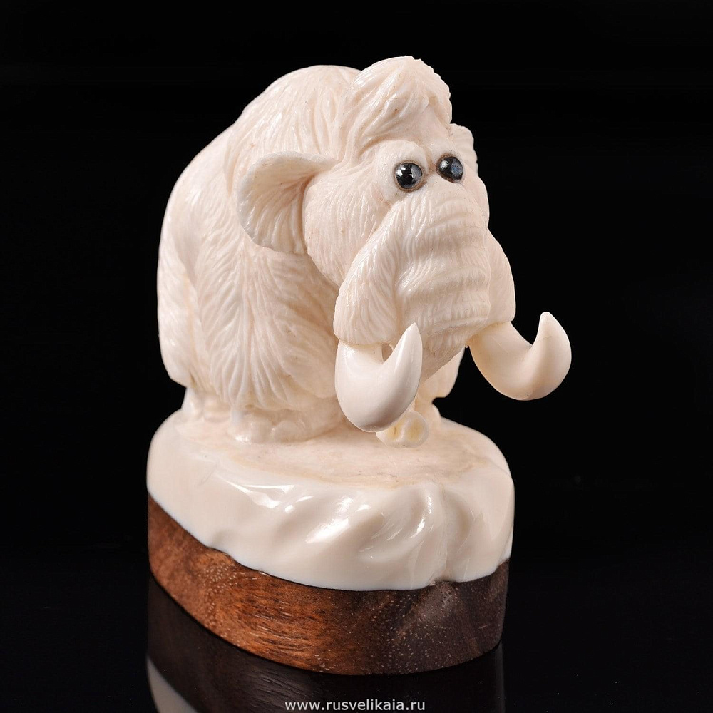 Скульптура из кости «Смешной мамонт» - интернет магазин Русь Велика я 
