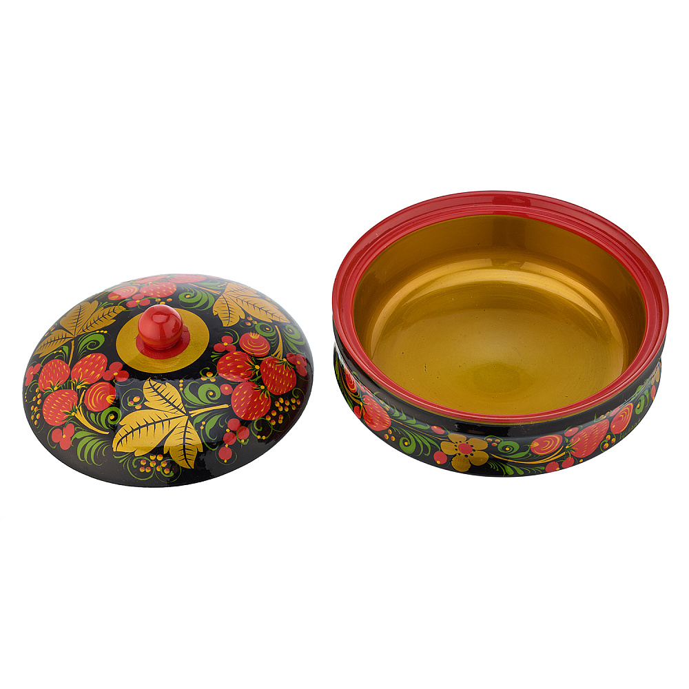 Масленка с росписью. Хохлома - интернет магазин Русь Велика я фото 2