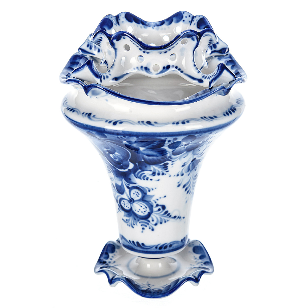 Ваза «Утро». Гжель - интернет магазин Русь Велика я фото 4