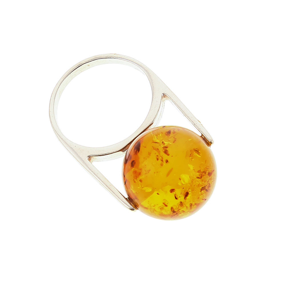 Кольцо с янтарем «Шар» - интернет магазин Русь Велика я фото 1