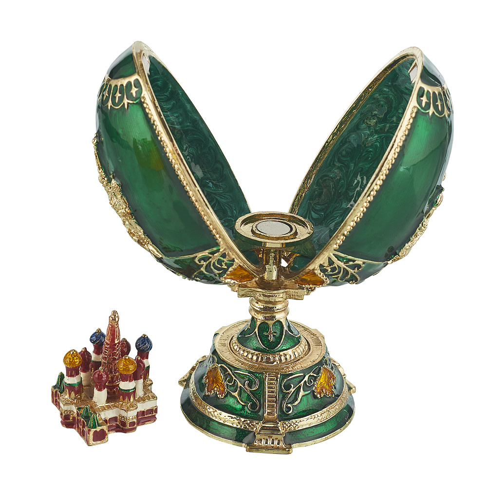 Пасхальное яйцо-шкатулка «Храм Василия Блаженного». Традиции Фаберже - интернет магазин Русь Велика я фото 2