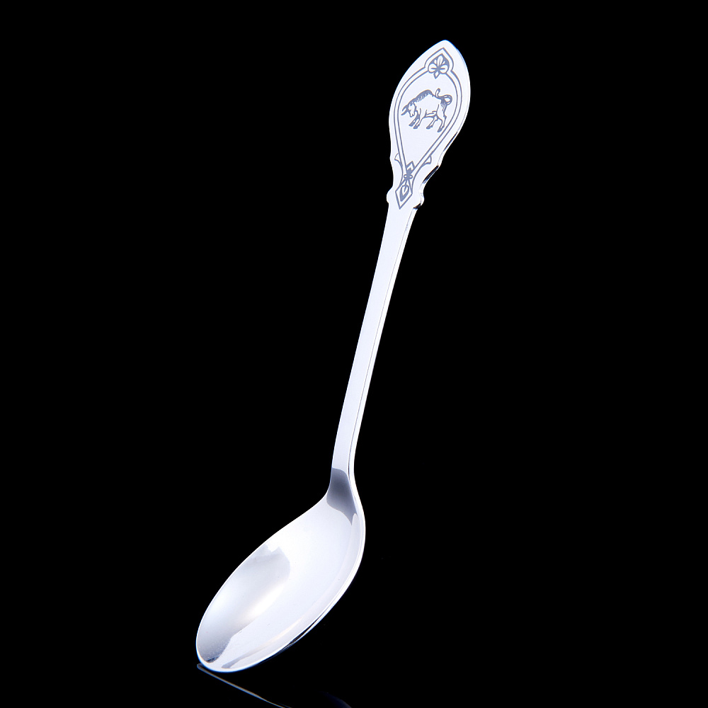 Ложка чайная «Год быка» 24,15 гр. Серебро 925* - интернет магазин Русь Велика я 