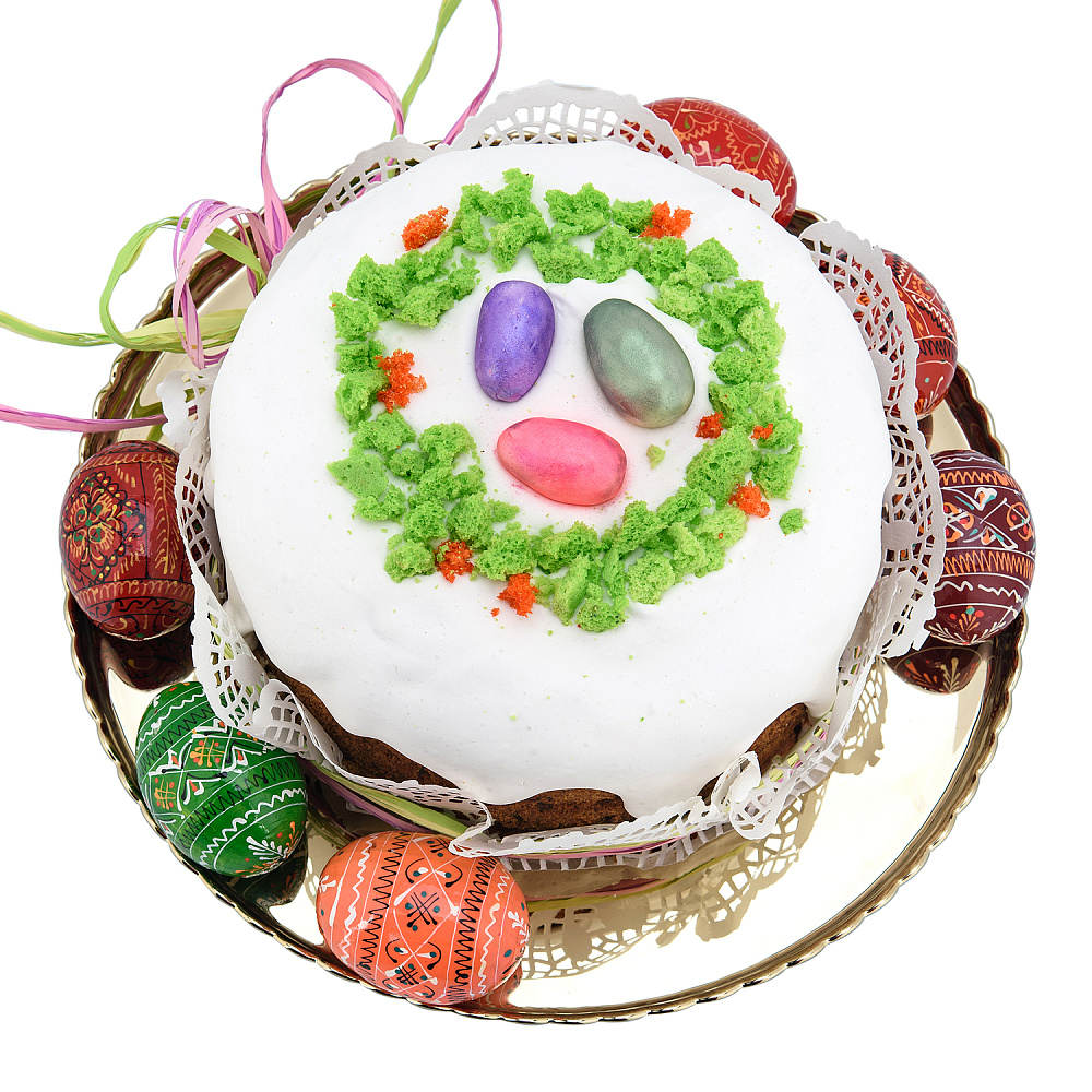 Пасхальница-тортовница с золотым напылением - интернет магазин Русь Велика я фото 1