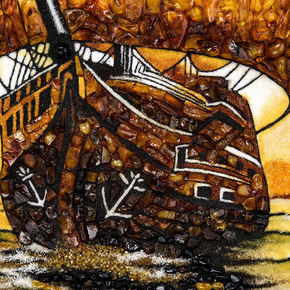 Картина янтарная «Корабль-парусник» 60х80 см - интернет магазин Русь Велика я фото 3