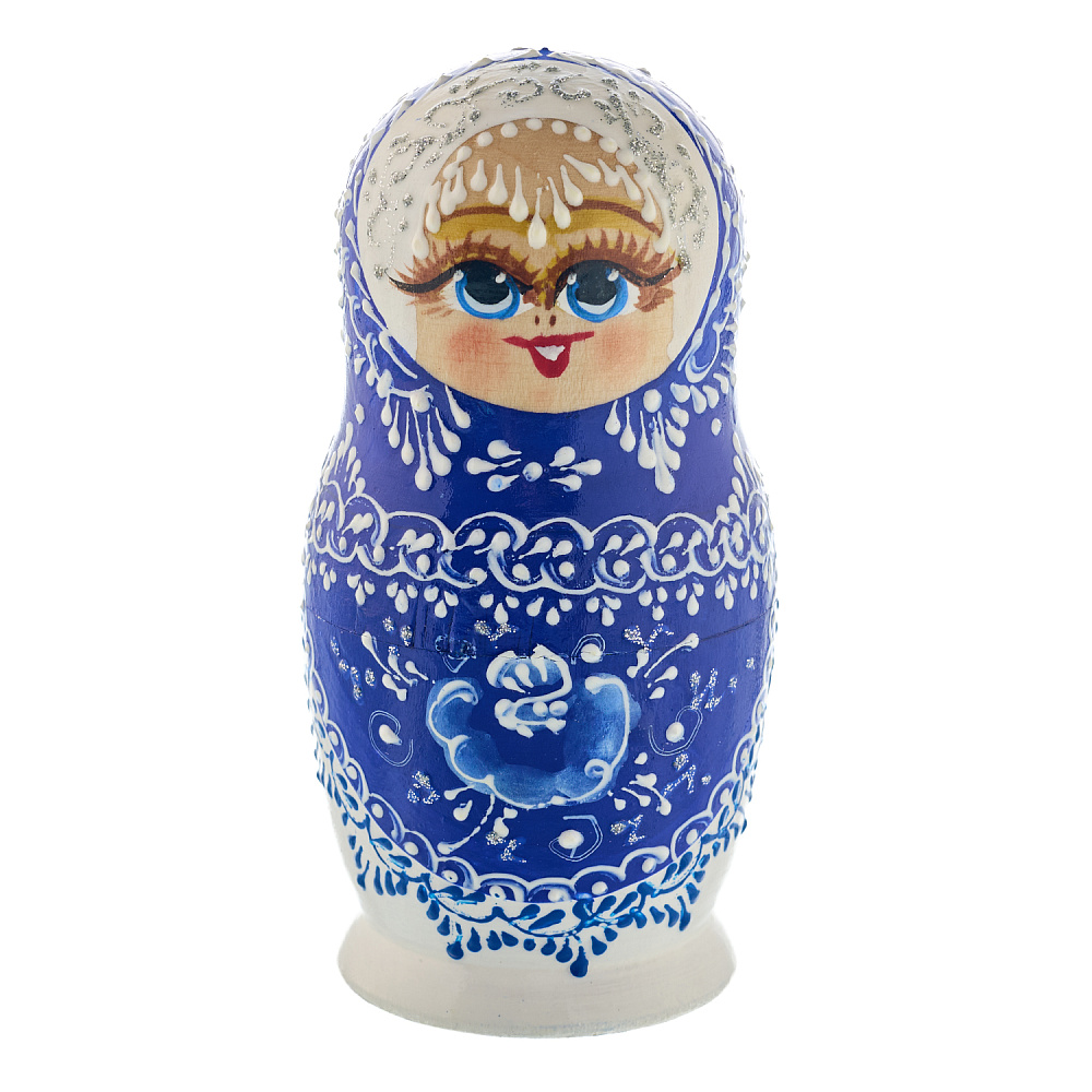 Матрешка «Зимние узоры» 5 мест - интернет магазин Русь Велика я фото 1