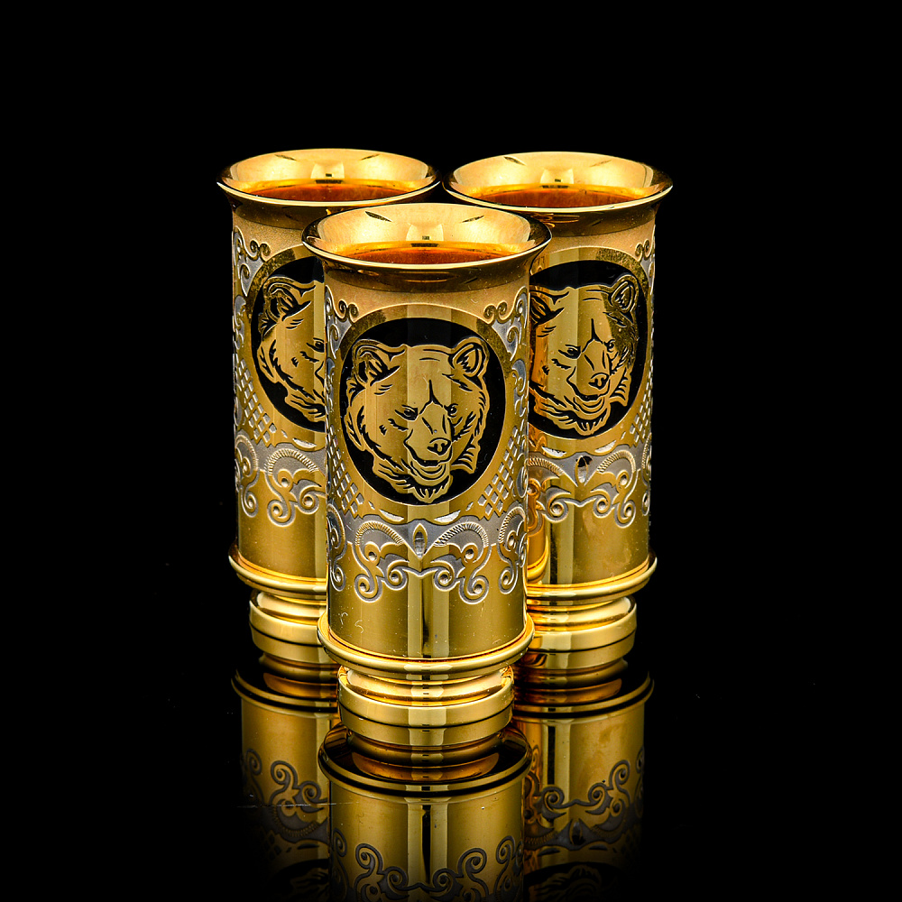 Питейный набор на 3 персоны «Медведи». Златоуст - интернет магазин Русь Велика я фото 2