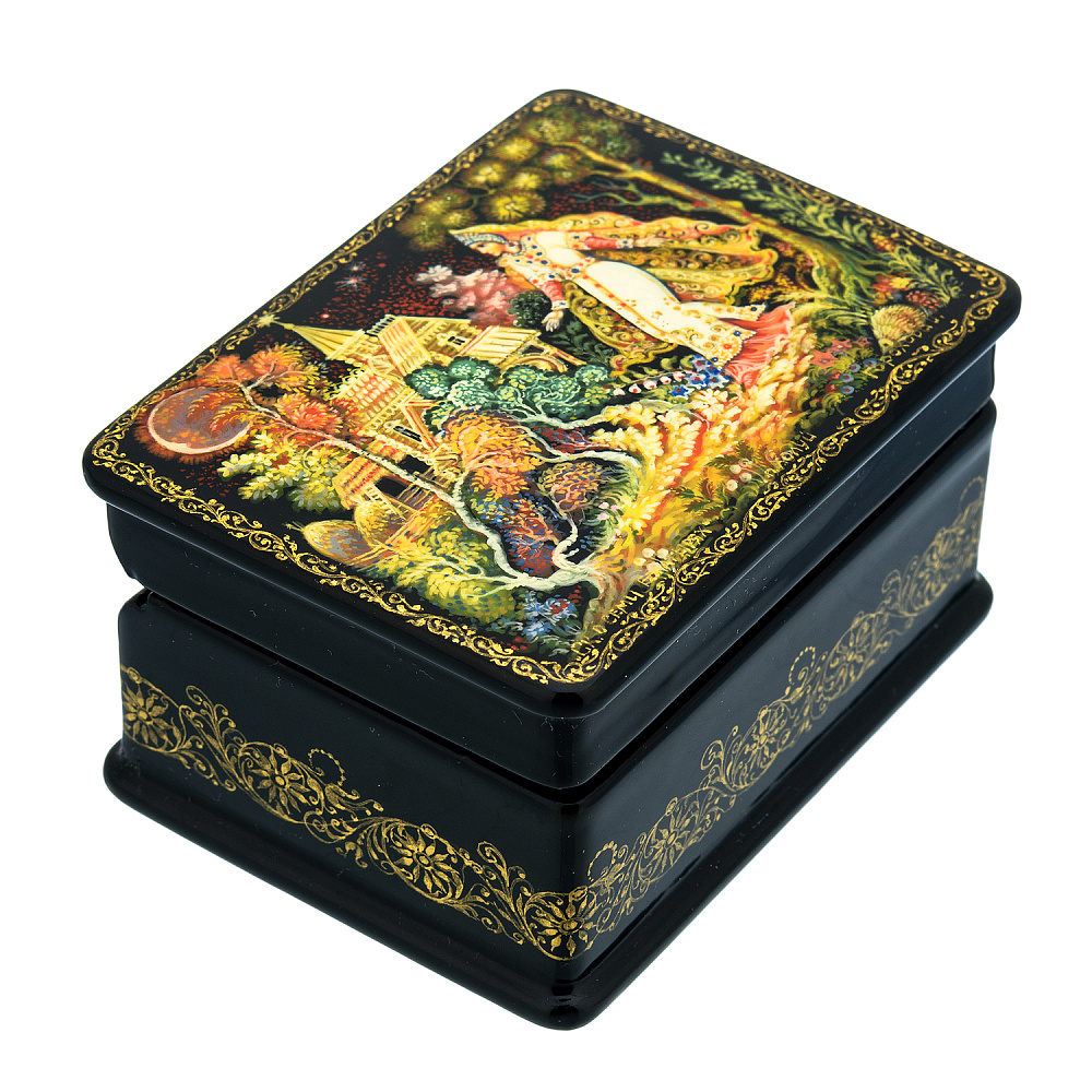 Шкатулка с художественной росписью «Сказка о спящей царевне» - интернет магазин Русь Велика я фото 1