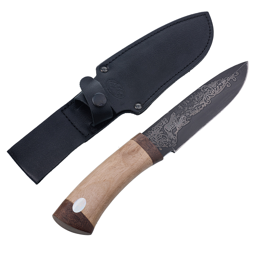 Нож сувенирный из дамасской стали «Урал». Златоуст - интернет магазин Русь Велика я 