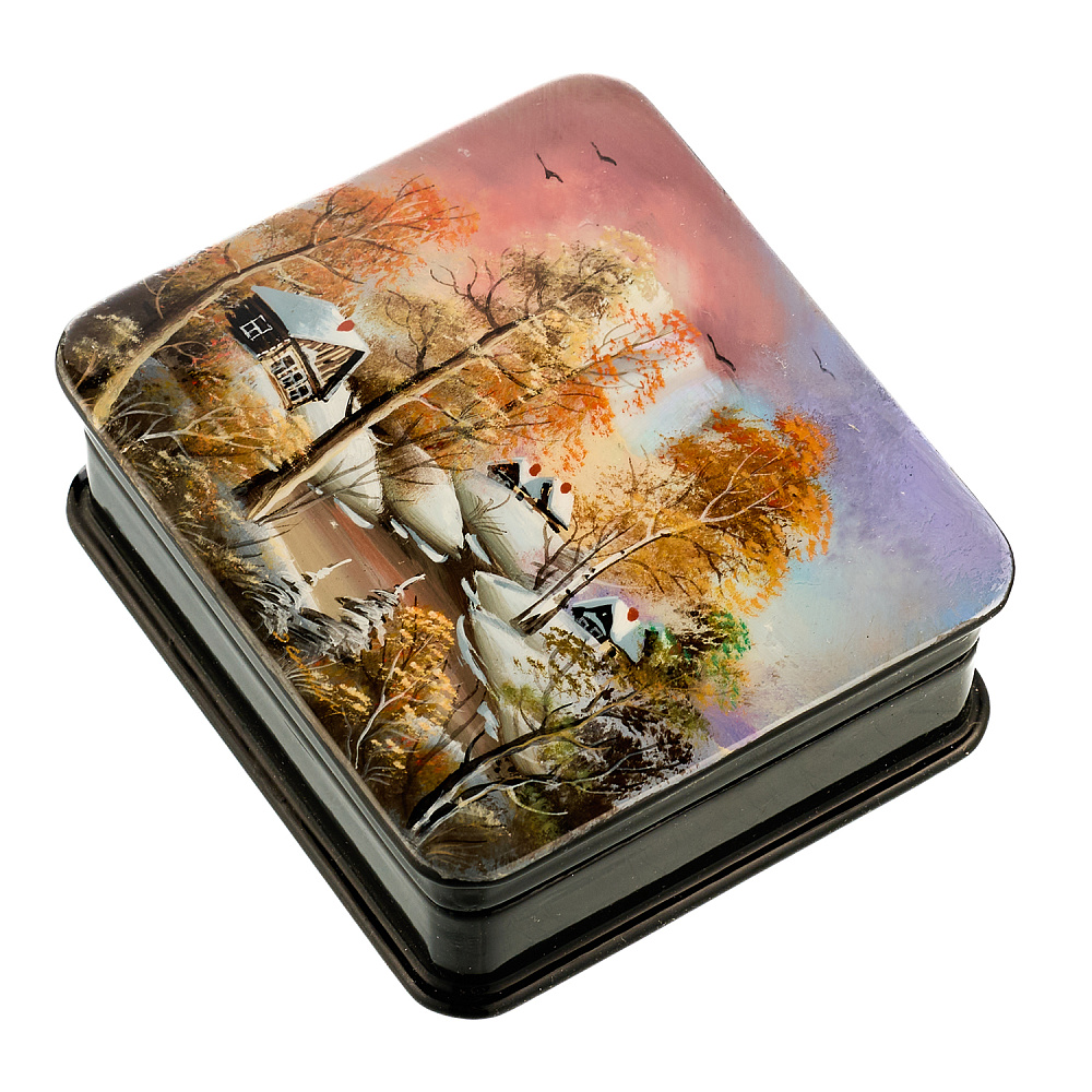 Шкатулка с художественной росписью «Зима» - интернет магазин Русь Велика я фото 1