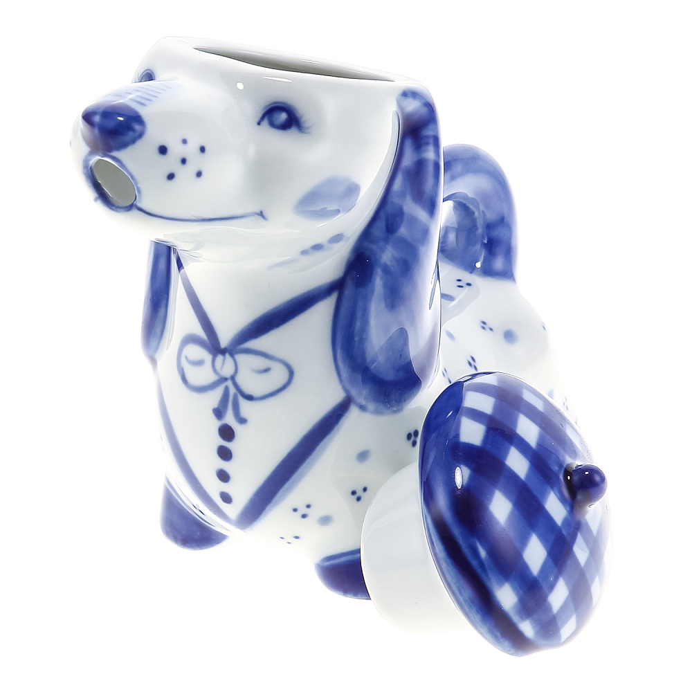 Чайник «Такса». Гжель - интернет магазин Русь Велика я фото 2