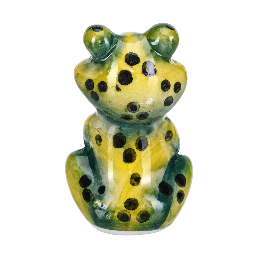 Статуэтка «Лягушка». Гжель в цвете - интернет магазин Русь Велика я фото 3