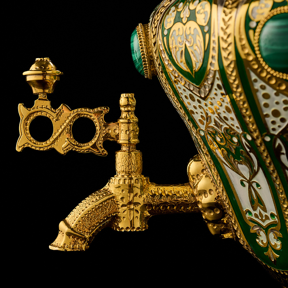 Самовар электрический 3 л с сервизом «Малахит». Златоуст - интернет магазин Русь Велика я фото 7