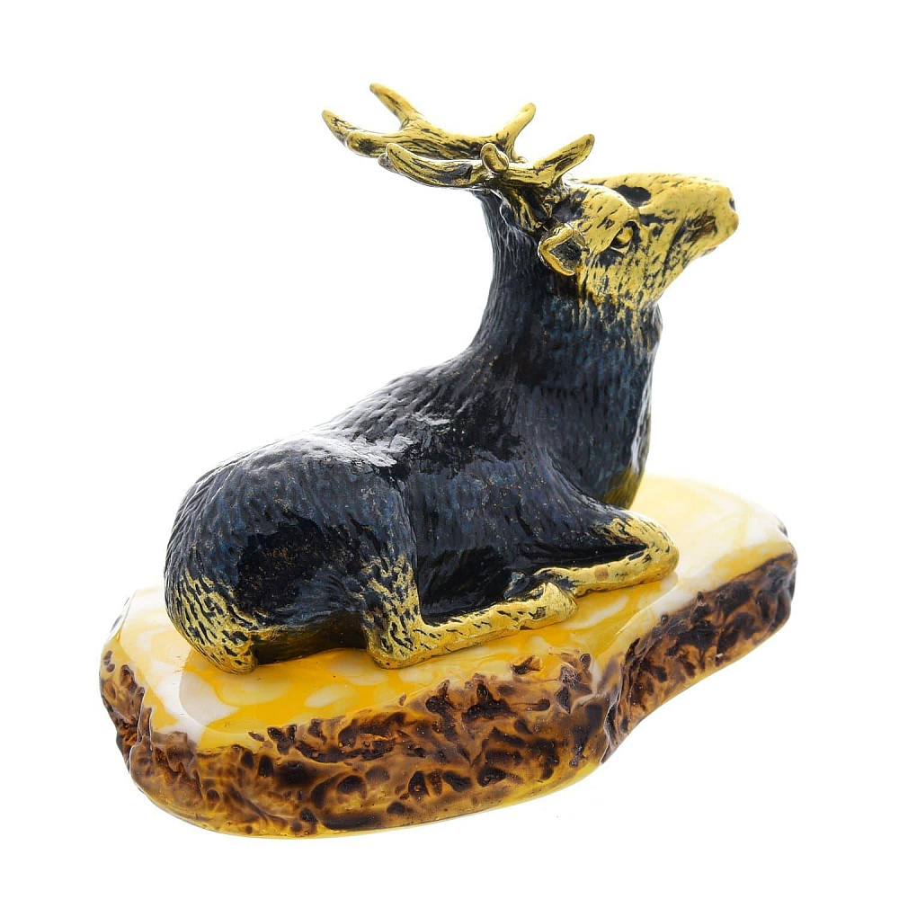 Статуэтка с янтарем «Олень» - интернет магазин Русь Велика я фото 1