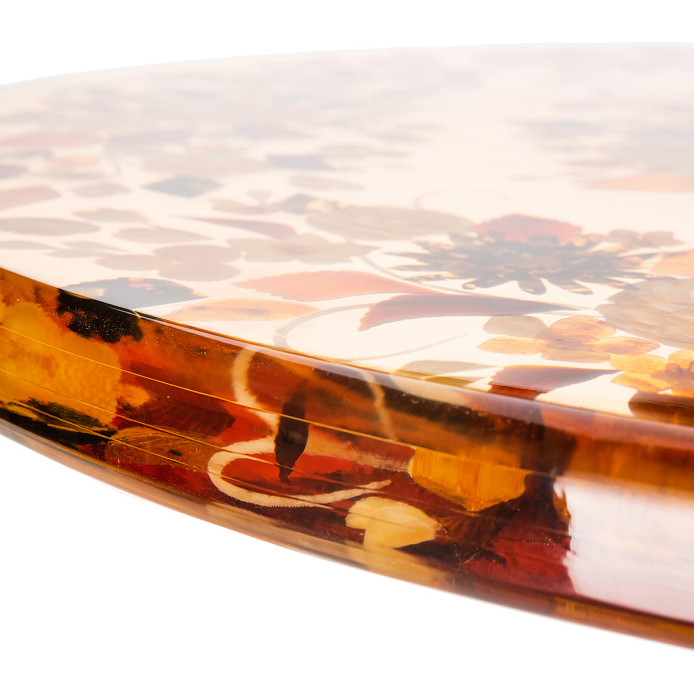 Стол с инкрустацией из янтаря «Бесконечность» - интернет магазин Русь Велика я фото 4