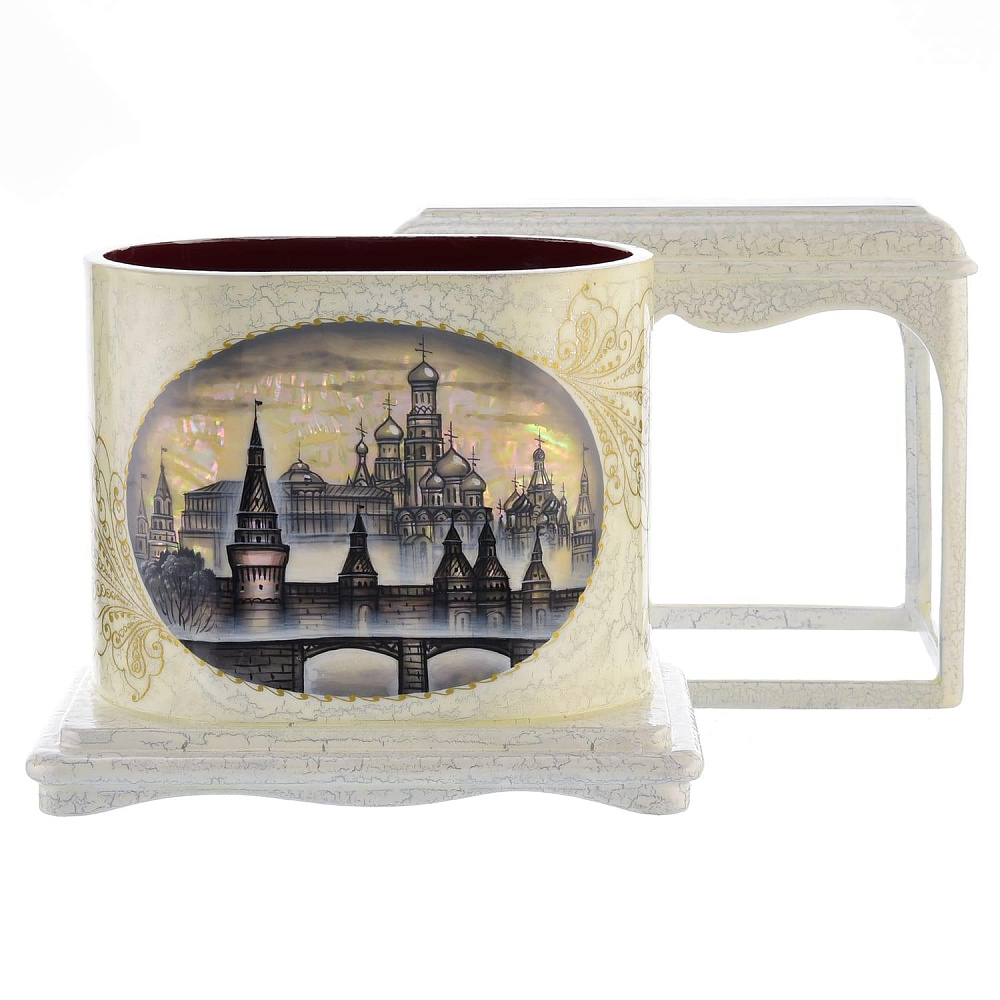 Шкатулка ларец-беседка «Москва» перламутровая - интернет магазин Русь Велика я фото 2