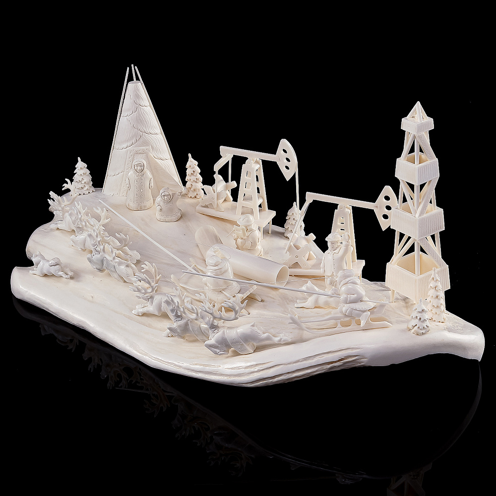 Скульптура из кости «Тюменский север» - интернет магазин Русь Велика я фото 1