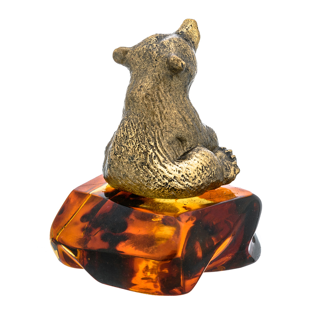 Статуэтка с янтарем «Медвежонок Миша» - интернет магазин Русь Велика я фото 3