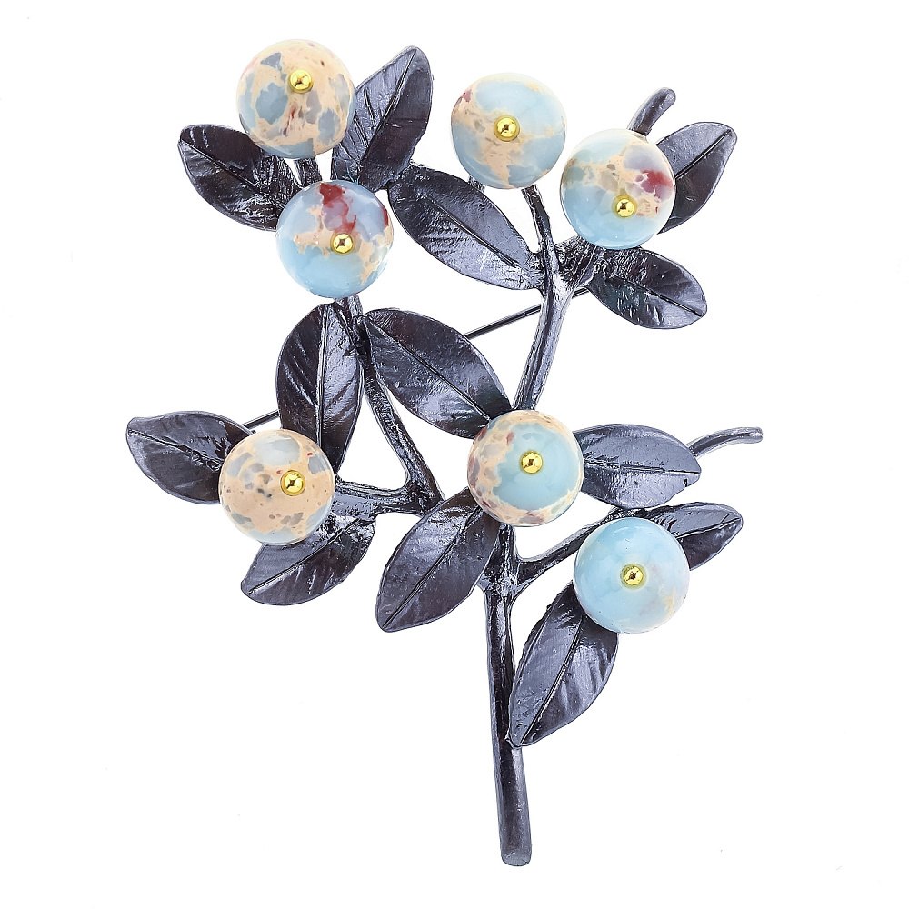 Брошь с яшмой - интернет магазин Русь Велика я 