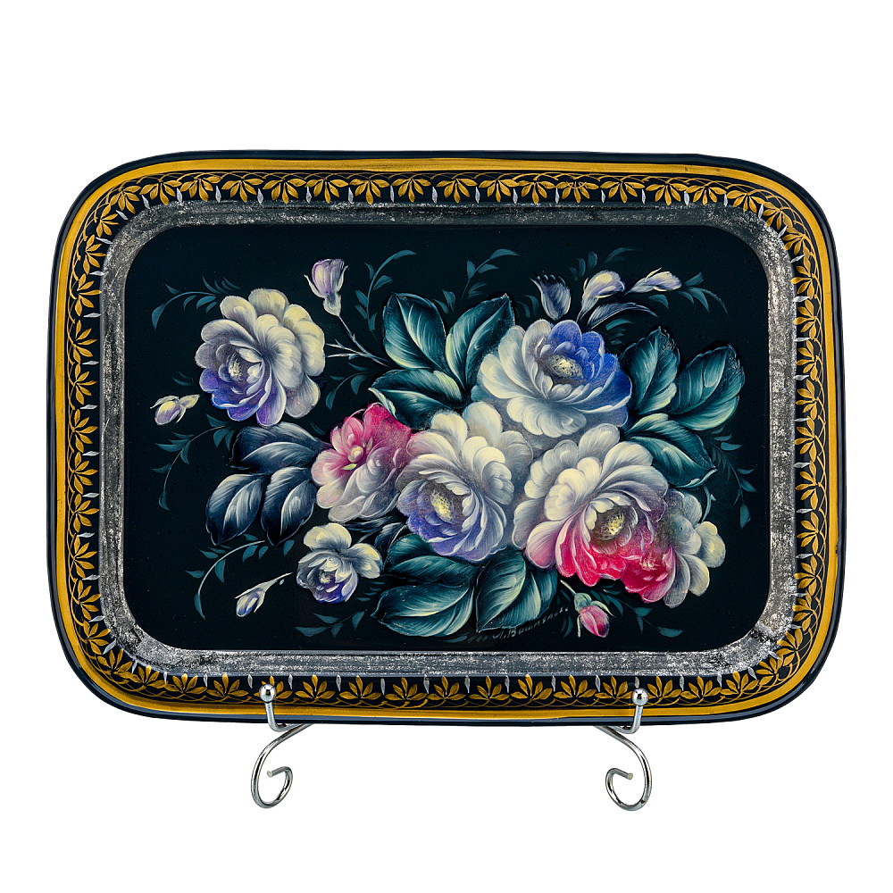 Поднос с авторской росписью 36х26 см - интернет магазин Русь Велика я 