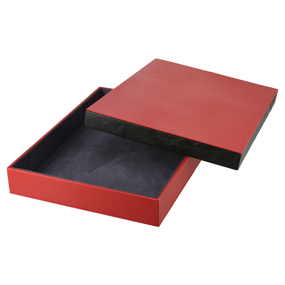 Подарочная упаковка из экокожи красная 30х40х5 см - интернет магазин Русь Велика я фото 1