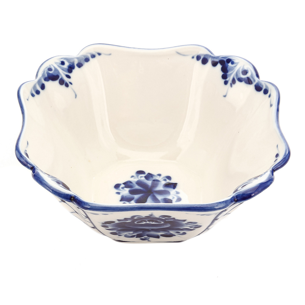 Салатник средний «Сюрприз». Гжель - интернет магазин Русь Велика я фото 1