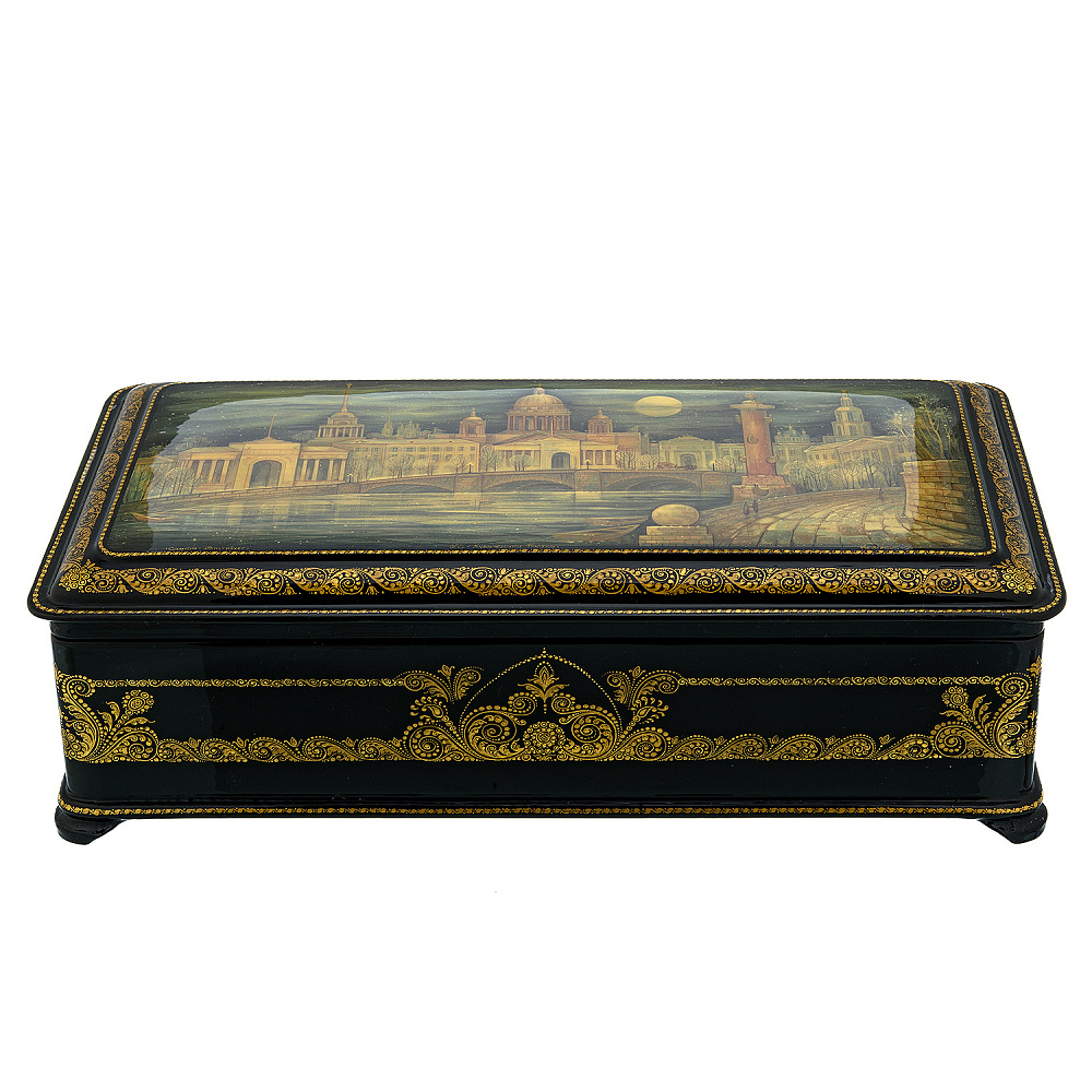 Шкатулка с художественной росписью «Санкт-Петербург» - интернет магазин Русь Велика я фото 2