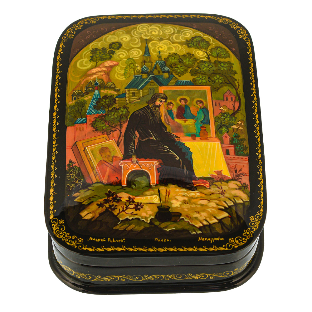Шкатулка с художественной росписью «Андрей Рублев» - интернет магазин Русь Велика я фото 2
