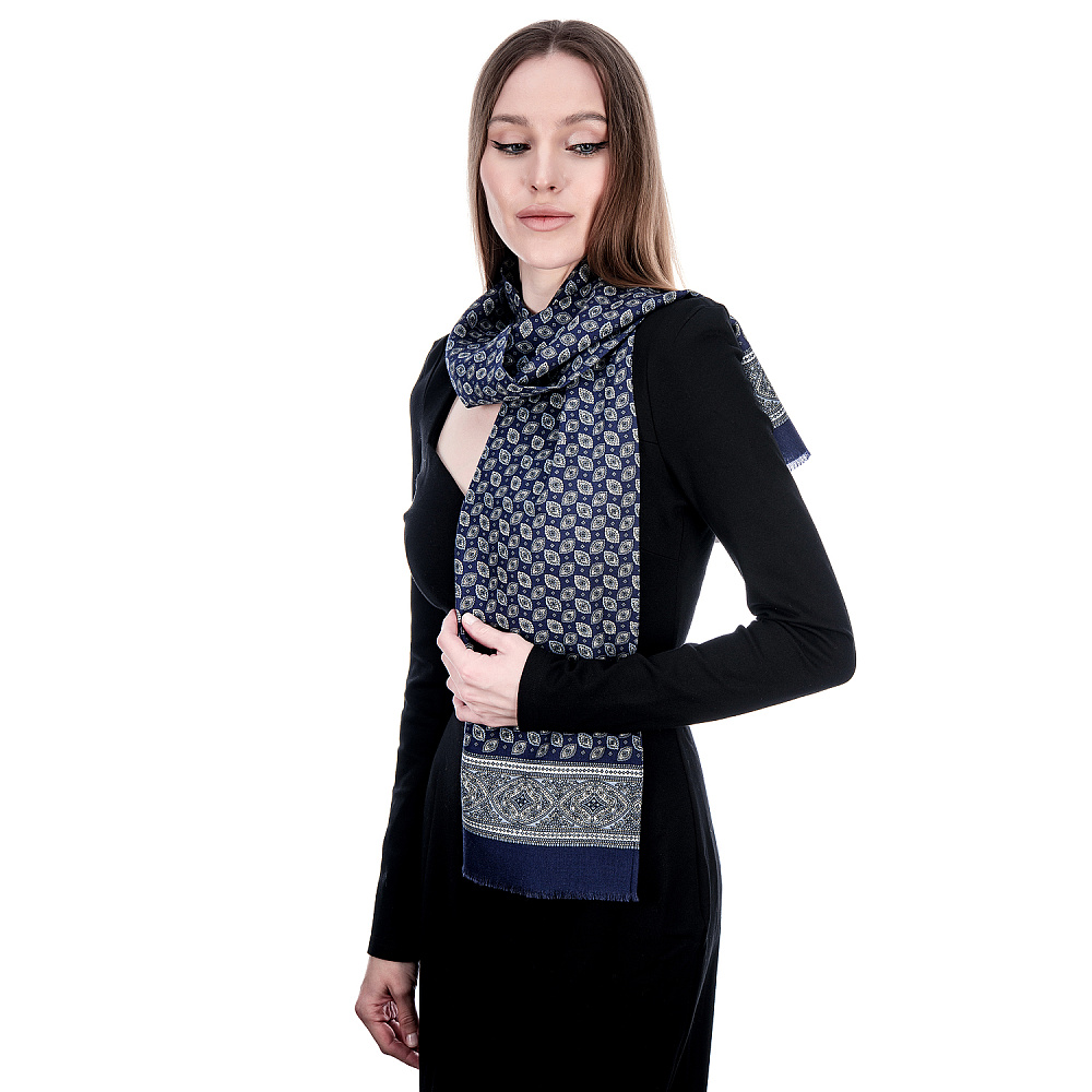 Кашне ПавлоПосадское «Виктор» 140х27 см - интернет магазин Русь Велика я фото 2