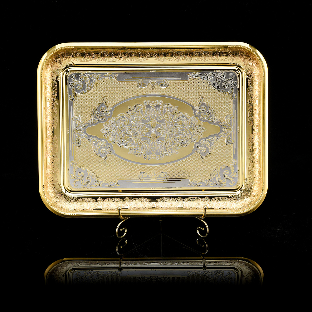 Чайный набор с подстаканниками «Малахит». Златоуст - интернет магазин Русь Велика я фото 4