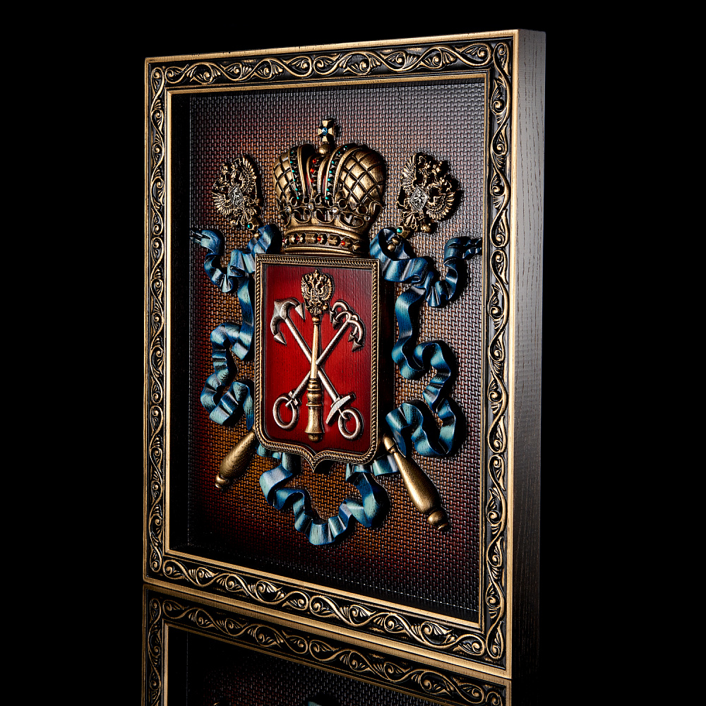 Панно резное «Герб Санкт-Петербурга» - интернет магазин Русь Велика я фото 1