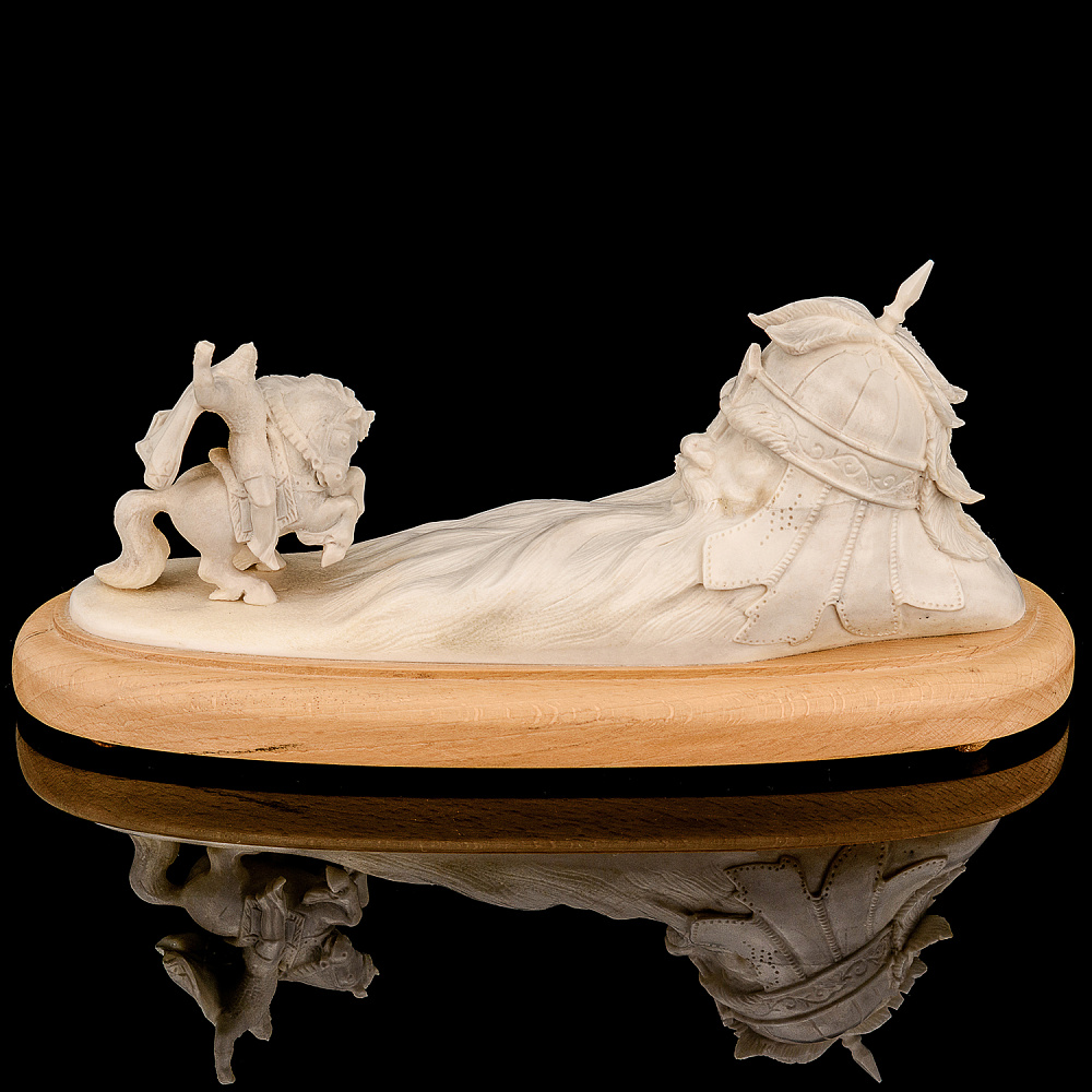 Скульптура из кости «Бой Руслана с головой» - интернет магазин Русь Велика я 