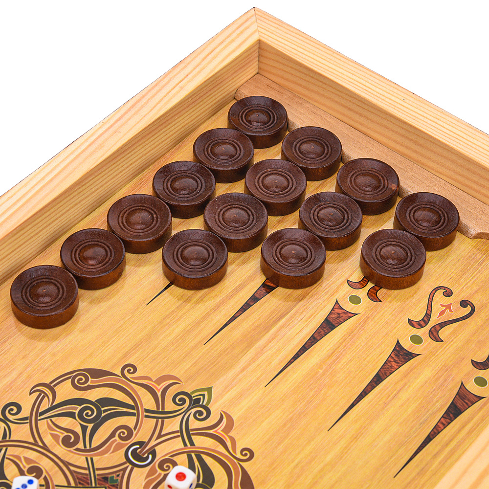 Шахматы-нарды-шашки деревянные «Цветы» 50х50 см - интернет магазин Русь Велика я фото 10