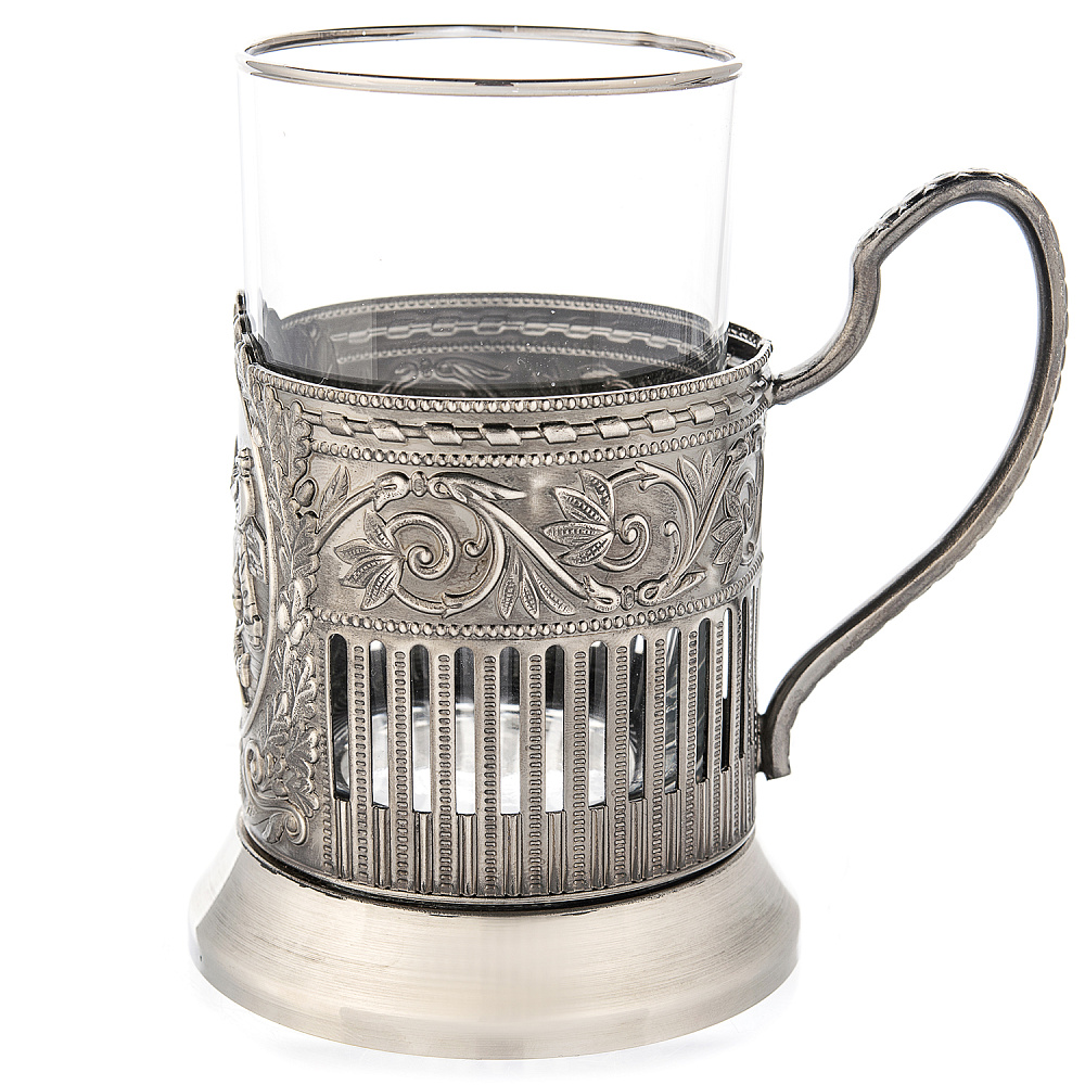 Подстаканник никелированный «Рыбалка» - интернет магазин Русь Велика я фото 1