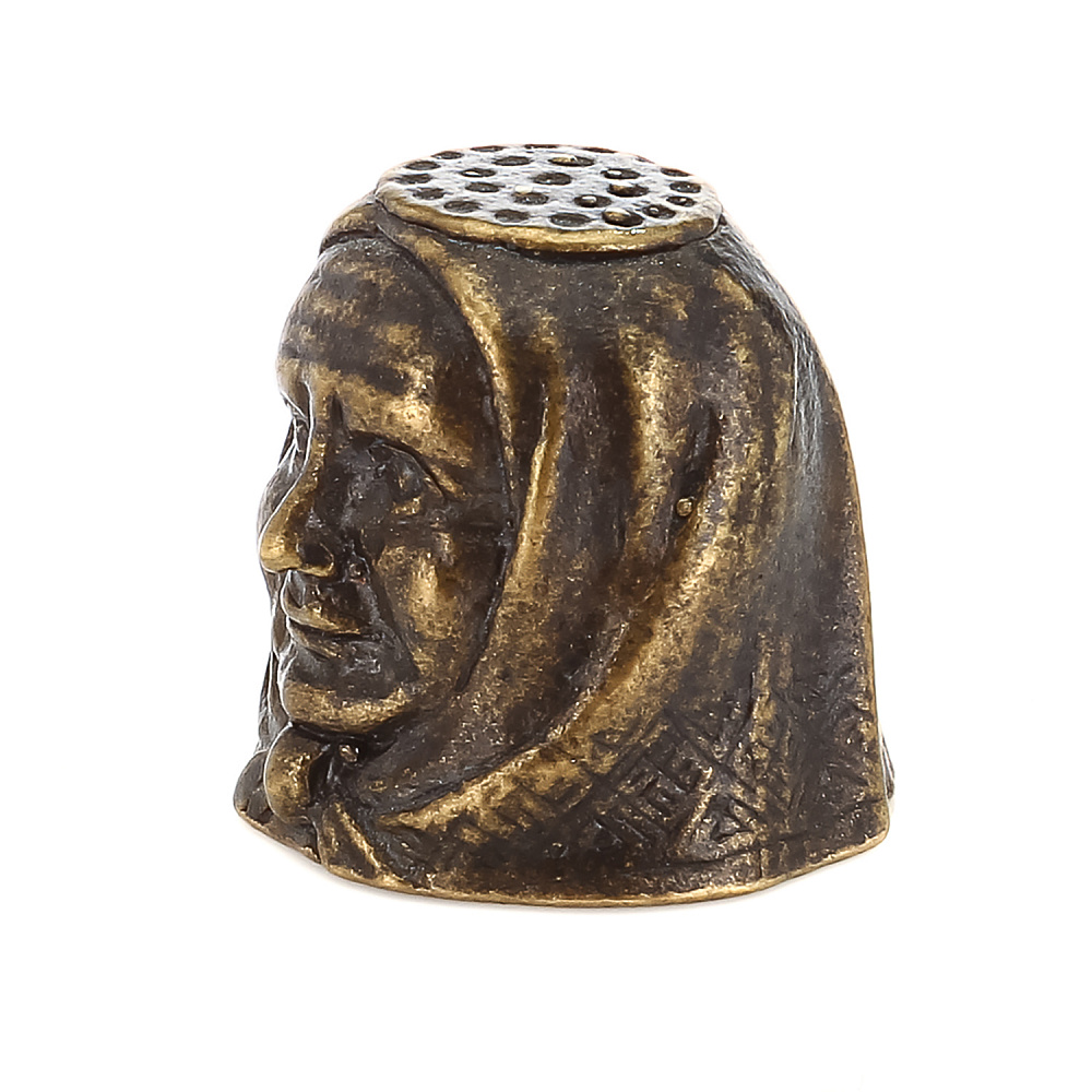 Наперсток бронзовый «Старуха в платке» - интернет магазин Русь Велика я фото 2