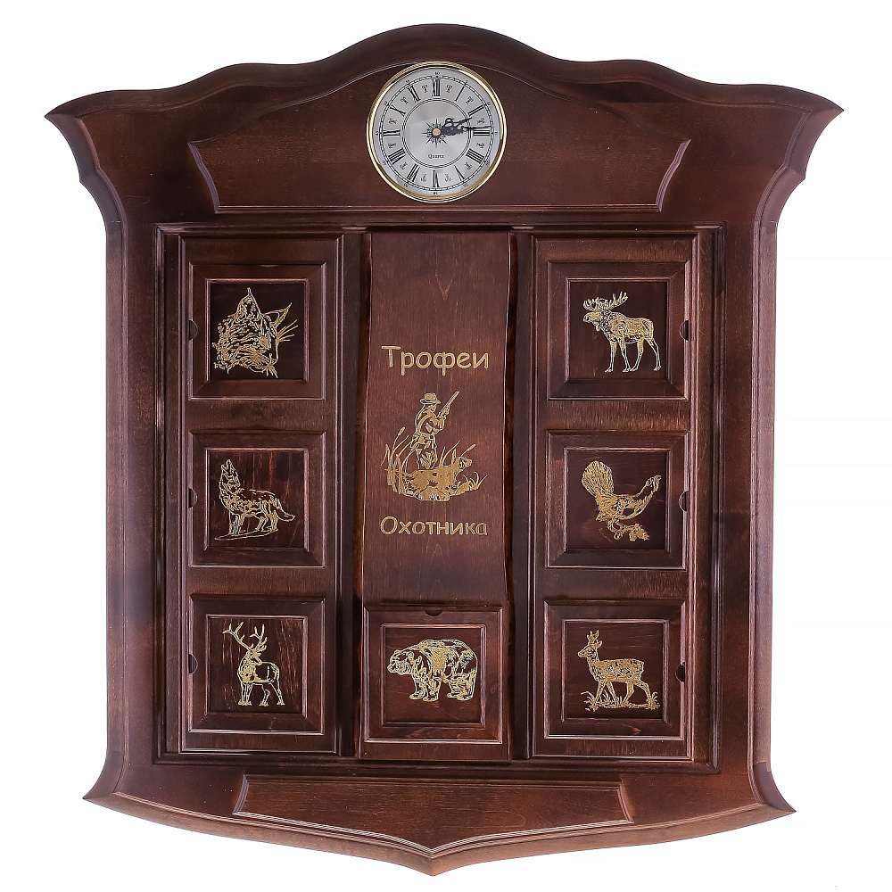 Настенное деревянное панно-щит «Трофеи охотника» - интернет магазин Русь Велика я 