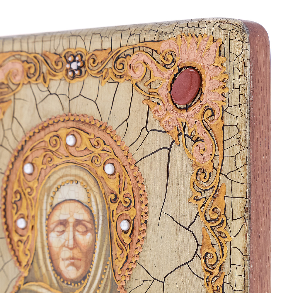 Икона из мореного дуба «Блаженная Матрона Московская» 20х15 см - интернет магазин Русь Велика я фото 4