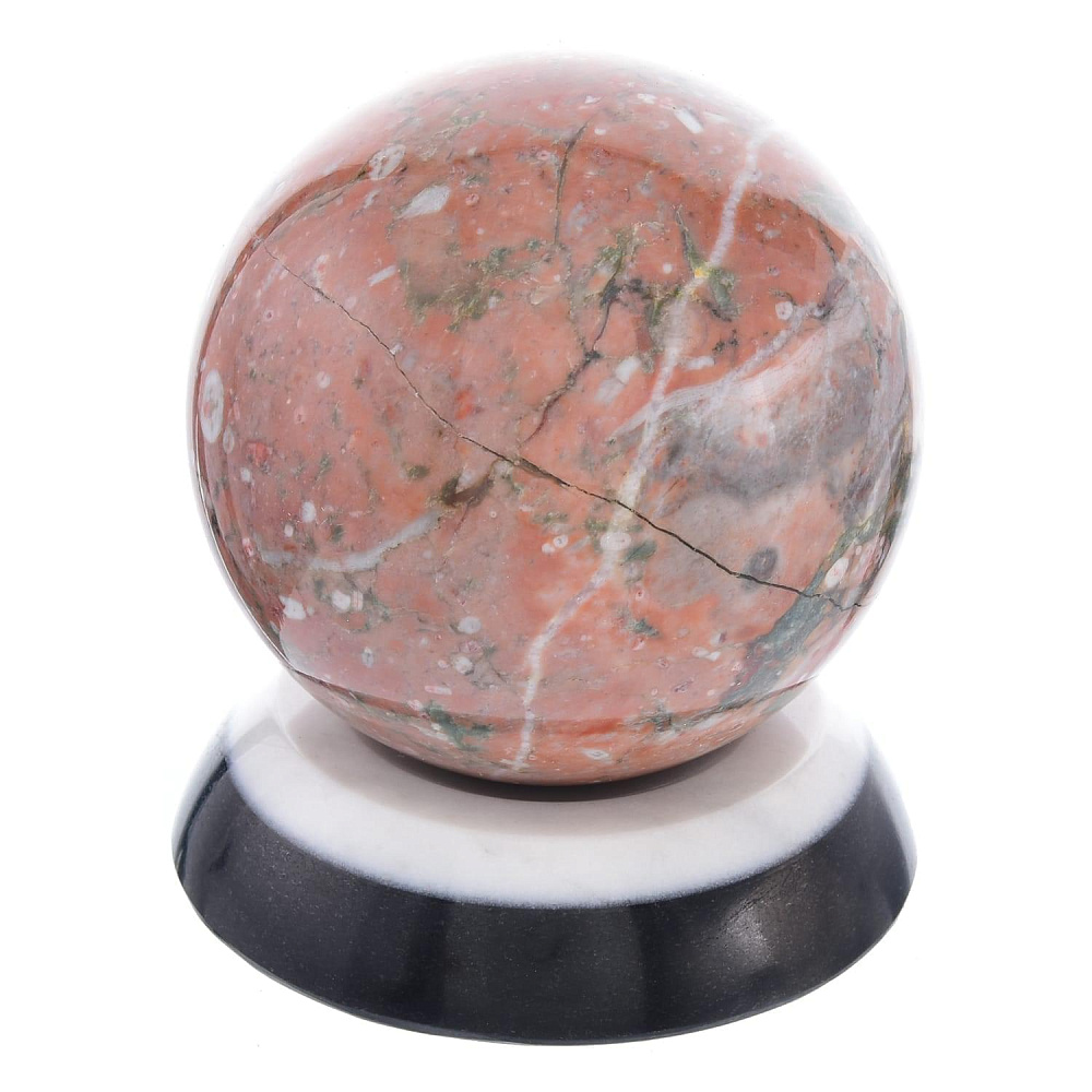 Шар на подставке «Антистресс». Креноид, мрамор, змеевик - интернет магазин Русь Велика я фото 1