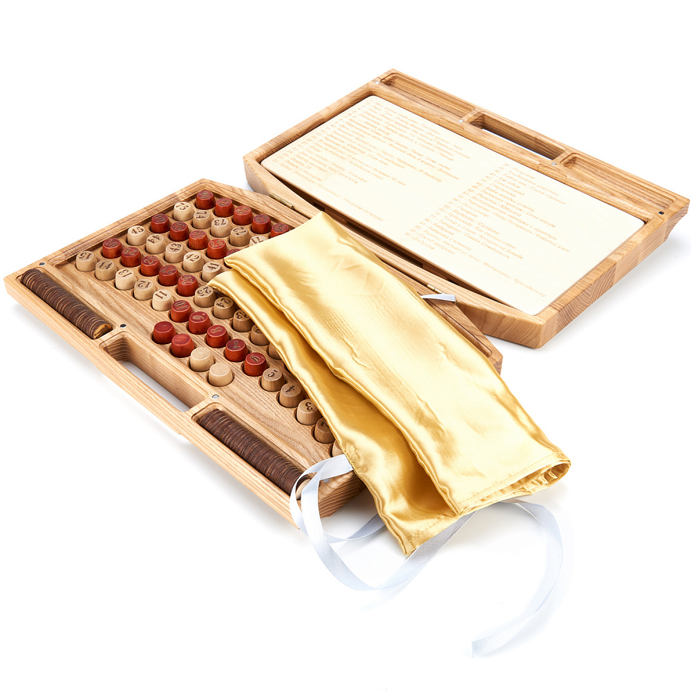 Лото в резном чемодане из ясеня «Арабеска 5» - интернет магазин Русь Велика я фото 1