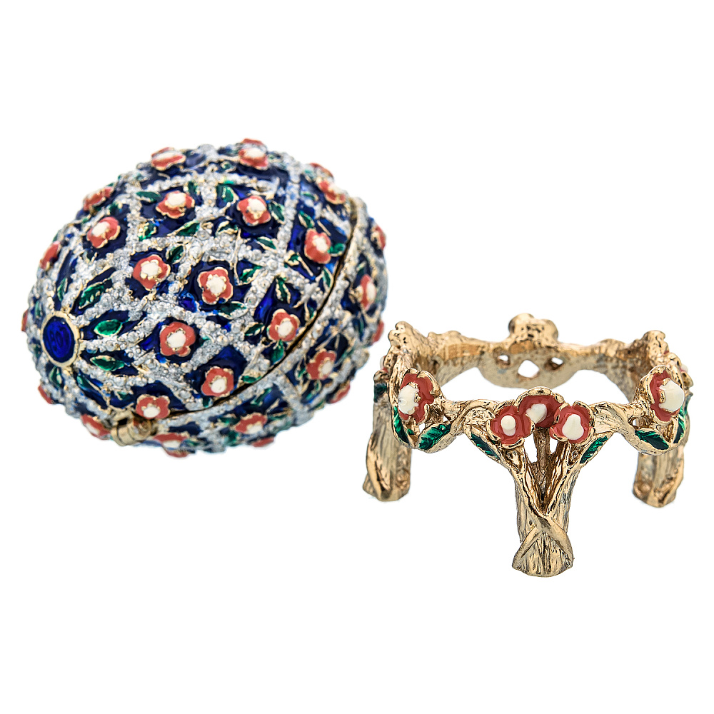 Пасхальное яйцо-шкатулка «Розы». Традиции Фаберже - интернет магазин Русь Велика я фото 2