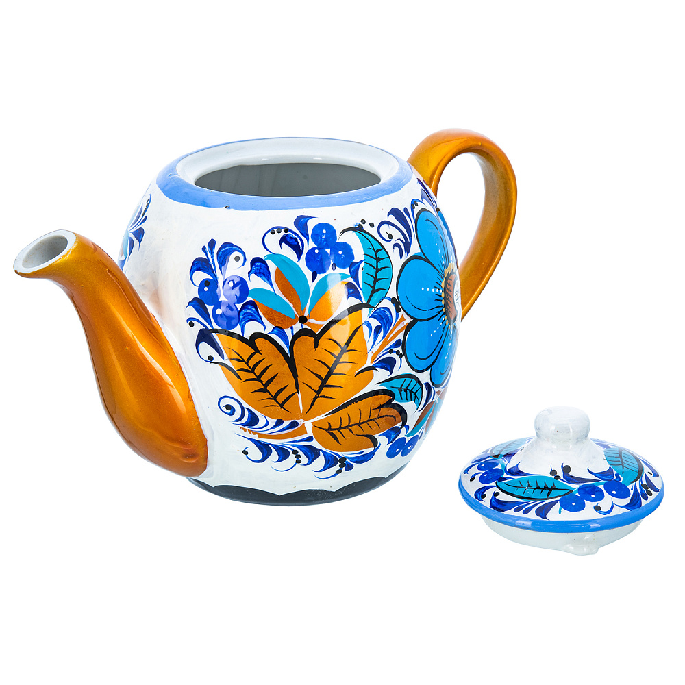 Чайник 0,5 л «Цветы». Хохлома - интернет магазин Русь Велика я фото 1