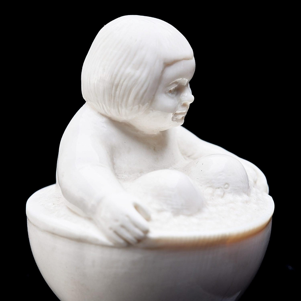 Статуэтка из бивня мамонта «Девочка в тазике» - интернет магазин Русь Велика я фото 4