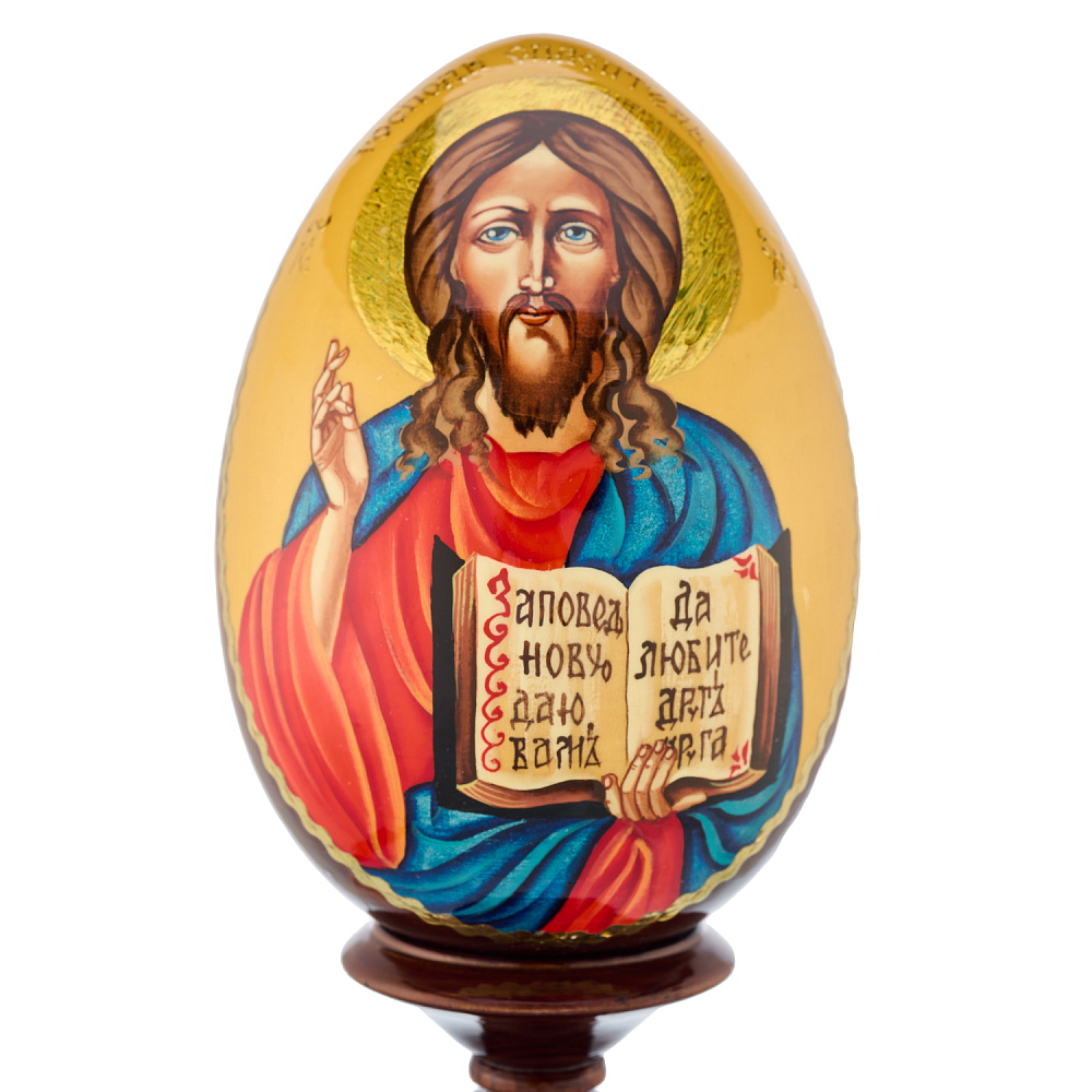 Пасхальное яйцо на подставке «Господь Вседержитель» - интернет магазин Русь Велика я фото 1