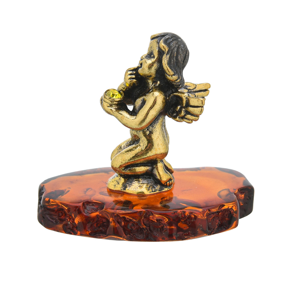 Статуэтка с янтарем «Амурчик» - интернет магазин Русь Велика я фото 1