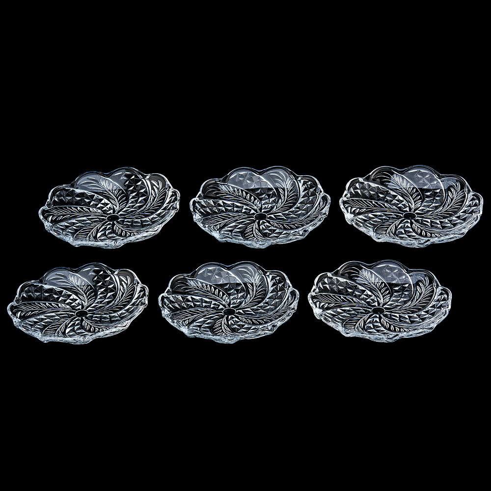 Набор стеклянных тарелок «TOYO». 6 штук - интернет магазин Русь Велика я 