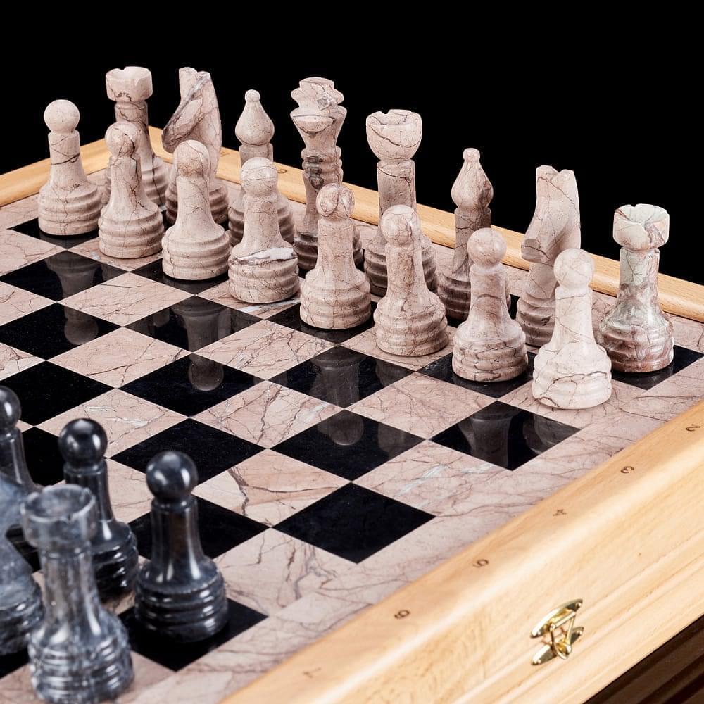 0066081/Шахматы стандартные каменные 43х43 см (3,50) RTG-8597 - интернет магазин Русь Велика я фото 2