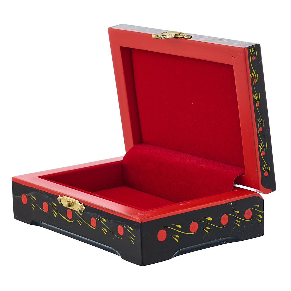 Шкатулка «Клубника». Хохлома - интернет магазин Русь Велика я фото 2