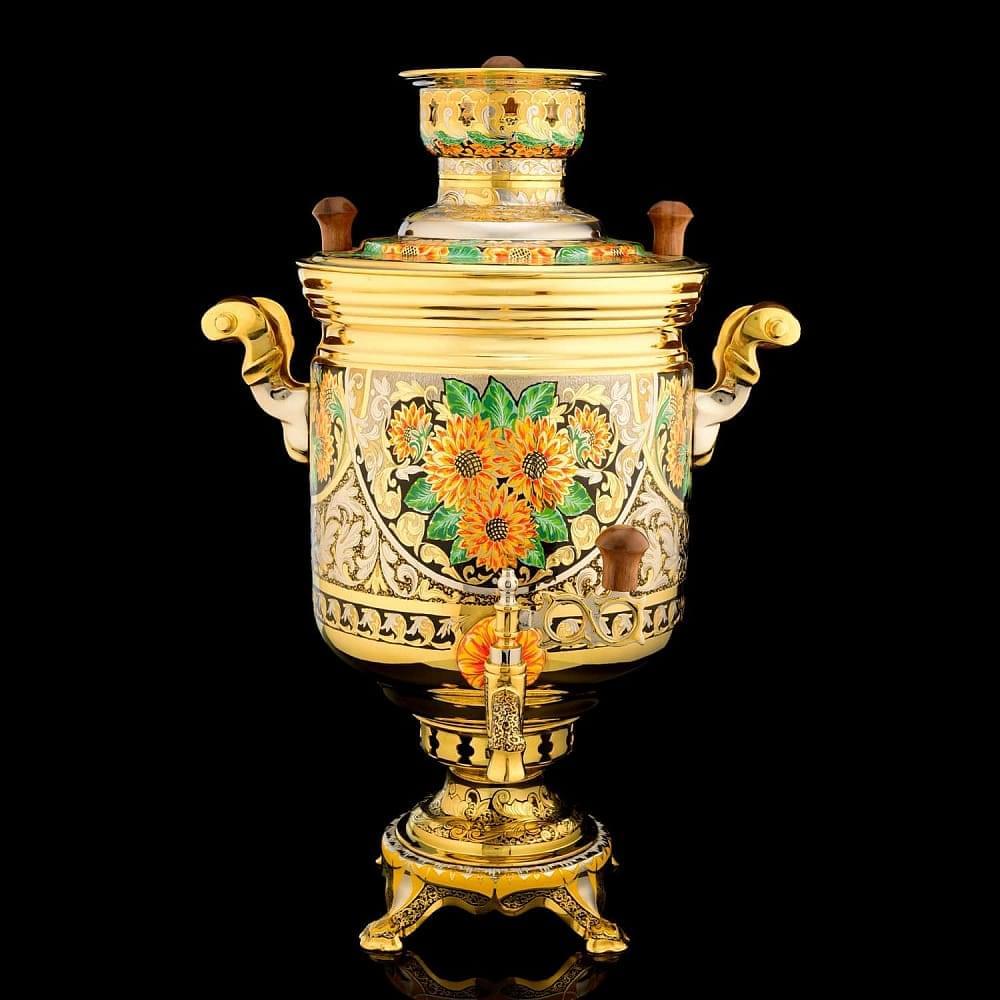 Чайный сервиз с самоваром «Кольчуга» 5л. Златоуст - интернет магазин Русь Велика я фото 4